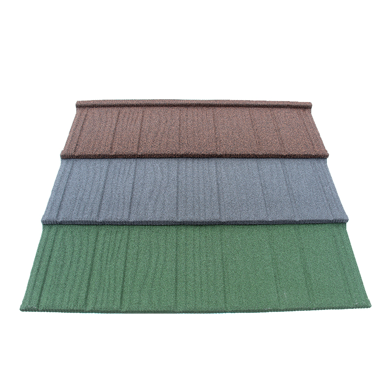 Lightweight stone coated shake roofing material