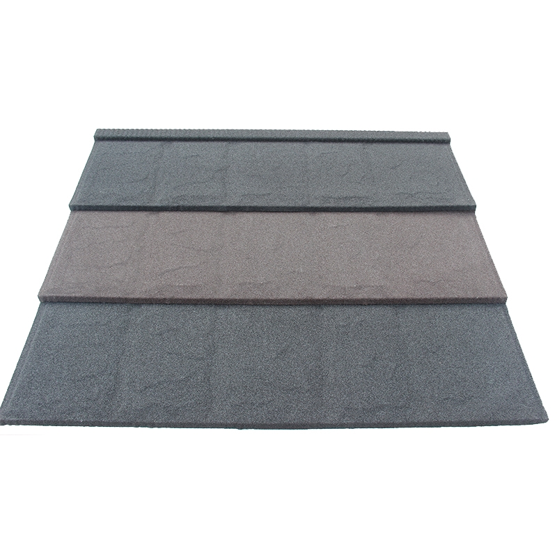 Slate profile stone coated steel roof tile