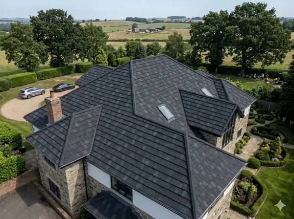 Stone coated metal roof