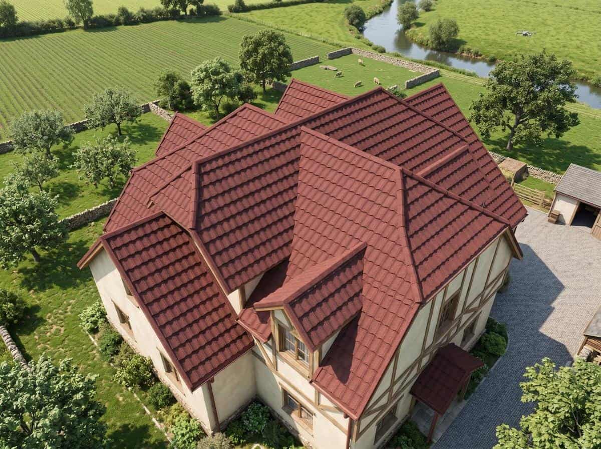 getting the rustic look with stone coated metal roofs
